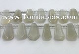 CTD2332 Top drilled 16*18mm - 20*30mm faceted freeform moonstone beads