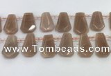 CTD2333 Top drilled 16*18mm - 20*30mm faceted freeform moonstone beads
