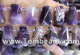 CTD2339 Top drilled 16*18mm - 20*30mm freeform dogtooth amethyst beads