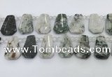 CTD2343 Top drilled 16*18mm - 20*30mm faceted freeform jade beads