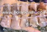 CTD2344 Top drilled 16*18mm - 20*30mm freeform sakura agate beads