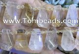 CTD2346 Top drilled 16*18mm - 20*30mm freeform scenic quartz beads