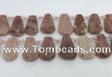 CTD2349 Top drilled 16*18mm - 20*30mm faceted freeform gemstone beads