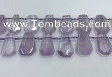 CTD2355 Top drilled 16*18mm - 20*30mm faceted freeform amethyst beads