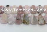 CTD2359 Top drilled 16*18mm - 20*30mm freeform pink opal beads