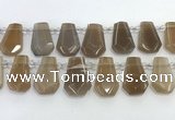 CTD2363 Top drilled 16*18mm - 20*30mm faceted freeform moonstone beads