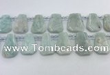 CTD2366 Top drilled 16*18mm - 20*30mm faceted freeform amazonite beads