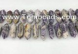 CTD2395 Top drilled 13*30mm - 14*42mm sticks charoite beads