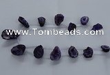 CTD2502 Top drilled 15*20mm - 25*35mm freeform druzy agate beads