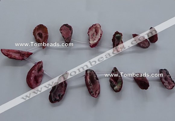 CTD2503 Top drilled 15*20mm - 25*35mm freeform druzy agate beads