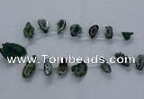 CTD2505 Top drilled 15*20mm - 25*35mm freeform druzy agate beads