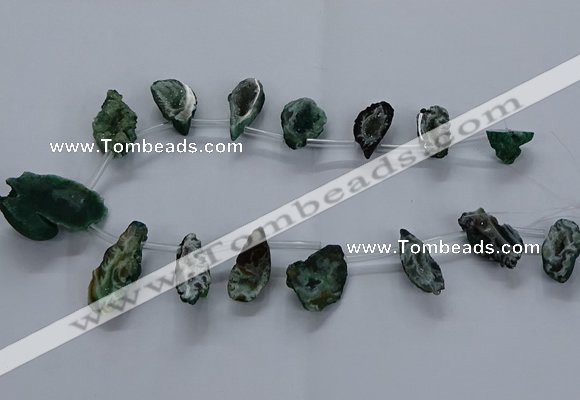 CTD2505 Top drilled 15*20mm - 25*35mm freeform druzy agate beads