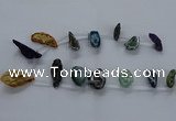 CTD2507 Top drilled 15*20mm - 25*35mm freeform druzy agate beads