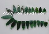 CTD2514 Top drilled 15*25mm - 16*50mm sticks agate gemstone beads