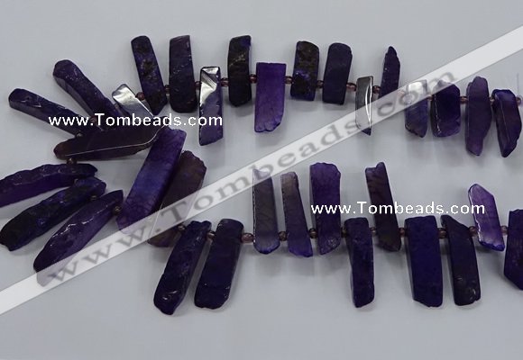 CTD2534 Top drilled 8*30mm - 11*50mm sticks agate gemstone beads