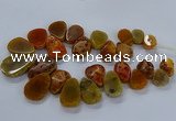 CTD2549 Top drilled 18*25mm - 30*40mm freeform agate gemstone beads