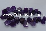 CTD2550 Top drilled 18*25mm - 30*40mm freeform agate gemstone beads