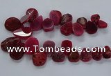 CTD2551 Top drilled 18*25mm - 30*40mm freeform agate gemstone beads