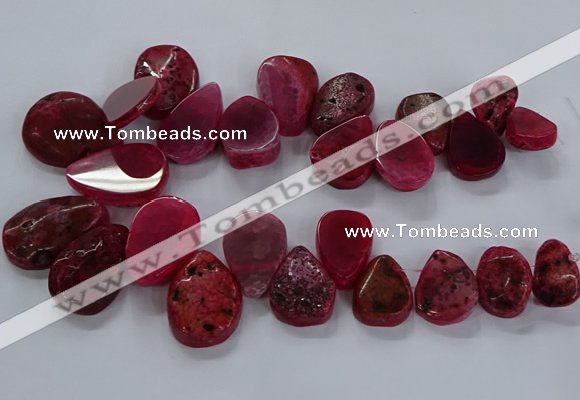 CTD2551 Top drilled 18*25mm - 30*40mm freeform agate gemstone beads