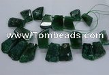 CTD2560 Top drilled 20*35mm - 30*45mm freeform agate gemstone beads