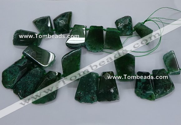 CTD2560 Top drilled 20*35mm - 30*45mm freeform agate gemstone beads