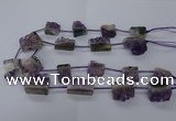 CTD2571 15.5 inches 20*22mm - 25*30mm freeform druzy amethyst beads