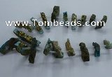 CTD2583 Top drilled 10*30mm - 10*50mm sticks plated druzy agate beads