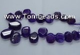 CTD2586 Top drilled 20*25mm - 30*40mm faceted freeform agate beads