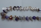 CTD2594 Top drilled 15*20mm - 25*35mm faceted freeform agate beads