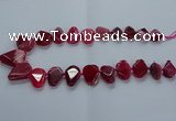 CTD2596 Top drilled 15*20mm - 25*35mm faceted freeform agate beads