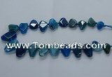 CTD2597 Top drilled 15*20mm - 25*35mm faceted freeform agate beads