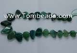 CTD2598 Top drilled 15*20mm - 25*35mm faceted freeform agate beads