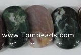 CTD26 Top drilled 20*30mm oval Indian agate beads wholesale