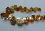 CTD2601 Top drilled 13*18mm - 23*33mm freeform agate beads