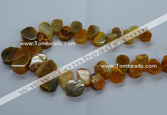 CTD2601 Top drilled 13*18mm - 23*33mm freeform agate beads