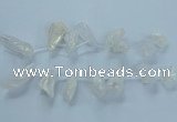 CTD2620 Top drilled 10*25mm - 20*45mm nuggets plated druzy quartz beads