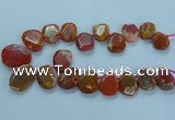 CTD2640 Top drilled 20*25mm - 30*40mm faceted freeform agate beads