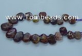 CTD2642 Top drilled 20*25mm - 30*40mm faceted freeform agate beads