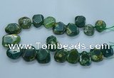 CTD2644 Top drilled 20*25mm - 30*40mm faceted freeform agate beads