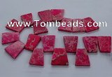 CTD2653 Top drilled 25*35mm - 30*40mm trapezoid sea sediment jasper beads