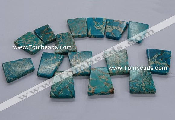 CTD2654 Top drilled 25*35mm - 30*40mm trapezoid sea sediment jasper beads