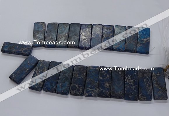 CTD2663 Top drilled 18*45mm - 20*48mm rectangle sea sediment jasper beads