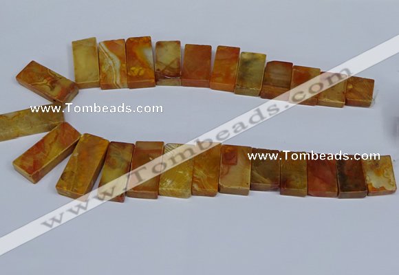 CTD2665 Top drilled 14*27mm - 16*42mm rectangle agate jasper beads