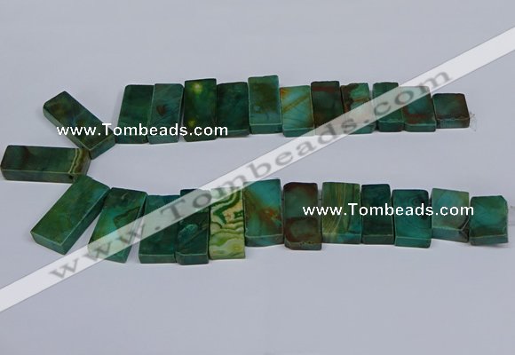 CTD2668 Top drilled 14*27mm - 16*42mm rectangle agate jasper beads