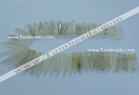 CTD2678 Top drilled 8*25mm - 10*50mm bullet agate beads wholesale