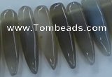 CTD2679 Top drilled 8*25mm - 10*50mm bullet agate beads wholesale