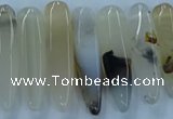 CTD2682 Top drilled 8*25mm - 10*50mm bullet montana agate beads