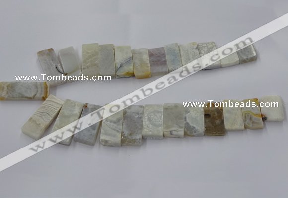 CTD2688 Top drilled 16*22mm - 16*55mm rectangle agate beads