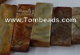 CTD2689 Top drilled 16*22mm - 16*55mm rectangle agate beads