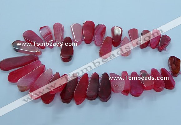 CTD2702 15.5 inches 10*25mm - 18*50mm freeform agate beads